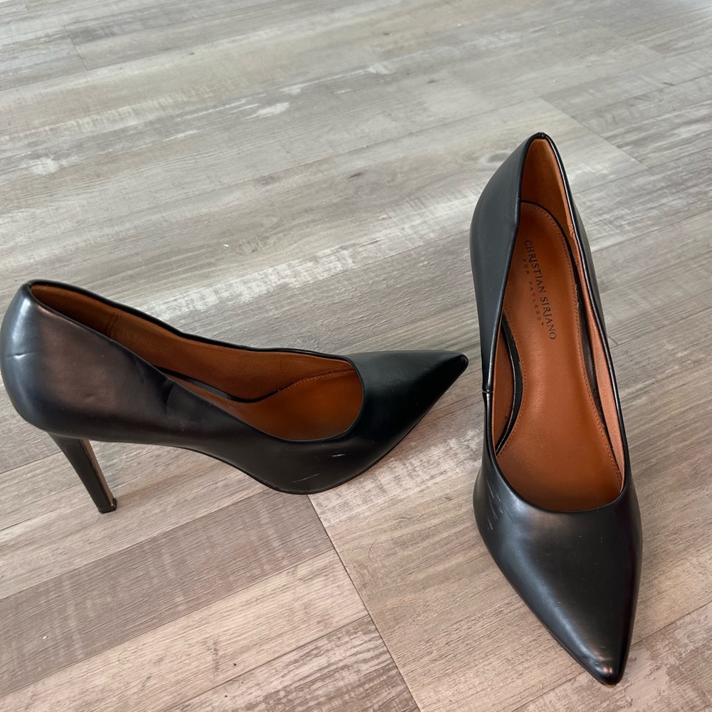 Christian Siriano Black Pointed Toe Heels